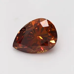 0.87 Carat Pear Fancy Deep Orange SI2 Natural Diamond