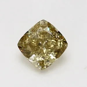 0.9 Carat Cushion Modified Fancy Yellow VS2 Natural Diamond