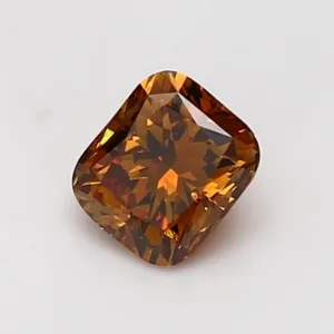 0.92 Carat Cushion Modified Fancy Deep Brown Orange SI2 Natural Diamond