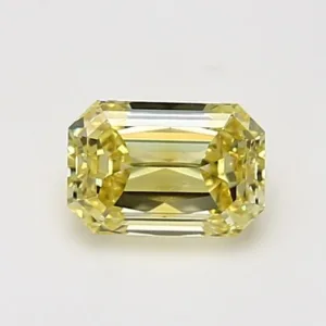 1 Carat Emerald Fancy Intense Yellow VVS2 Natural Diamond