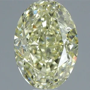 1 Carat Oval Fancy Light Yellow VS1 Natural Diamond
