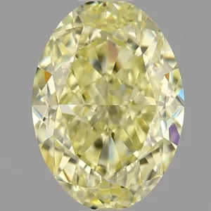 1 Carat Oval Fancy Yellow VS1 Natural Diamond