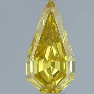 1 Carat Pear Fancy Deep Yellow SI2 Natural Diamond