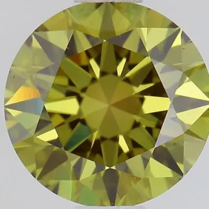 1 Carat Round Fancy Vivid Green VS1 Lab Diamond