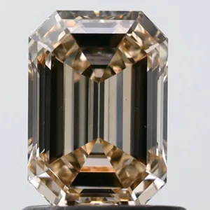1.01 Carat Emerald Fancy Light Brown VS2 Natural Diamond