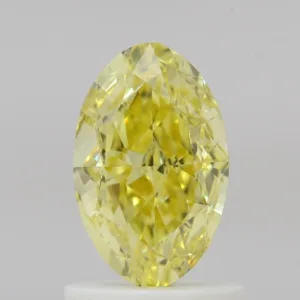 1.01 Carat Oval Fancy Intense Yellow VVS2 Natural Diamond