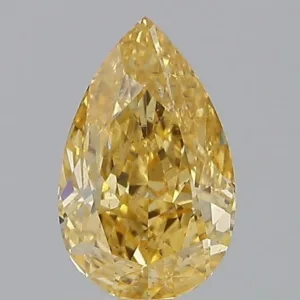 1.01 Carat Pear Fancy Intense Yellow SI2 Natural Diamond