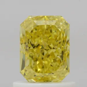 1.01 Carat Radiant Fancy Intense Yellow SI1 Natural Diamond