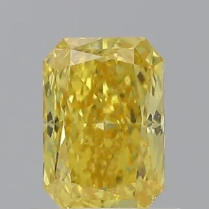 1.01 Carat Radiant Fancy Vivid Yellow SI2 Natural Diamond