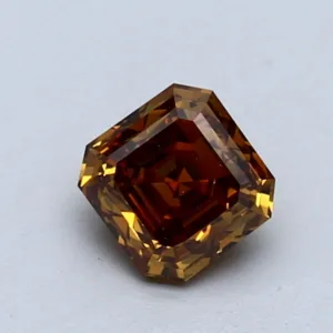 1.02 Carat Asscher Fancy Deep Orange SI1 Natural Diamond