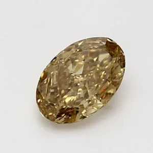 1.02 Carat Oval Fancy Deep Yellow SI1 Natural Diamond