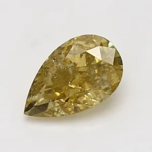 1.02 Carat Pear Fancy Yellow I1 Natural Diamond