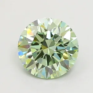 1.02 Carat Round Fancy Vivid Green VS1 Lab Diamond
