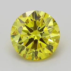 1.02 Carat Round Fancy Vivid Yellow VS1 Lab Diamond