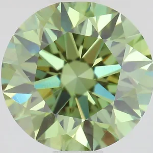 1.03 Carat Round Fancy Vivid Green VVS2 Lab Diamond