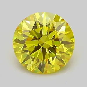 1.03 Carat Round Fancy Vivid Yellow VS1 Lab Diamond