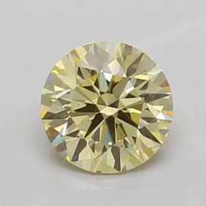 1.11 Carat Round Fancy Light Yellow VS2 Lab Diamond