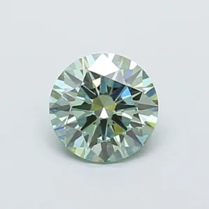1.11 Carat Round Fancy Vivid Green VVS2 Lab Diamond