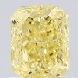 1.13 Carat Radiant Fancy Yellow VVS2 Natural Diamond