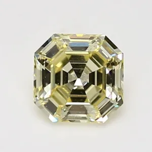 1.15 Carat Asscher Fancy Yellow VS2 Natural Diamond