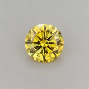 1.2 Carat Round Fancy Vivid Yellow VVS2 Lab Diamond