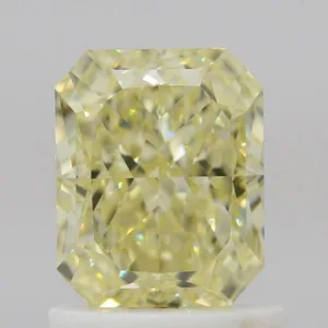 1.24 Carat Radiant Fancy Light Yellow VS1 Natural Diamond