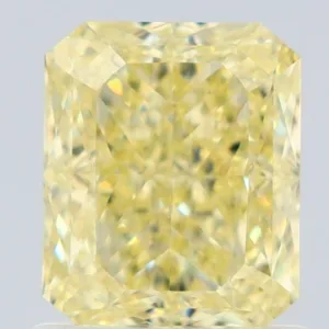 1.28 Carat Radiant Fancy Yellow VVS2 Natural Diamond