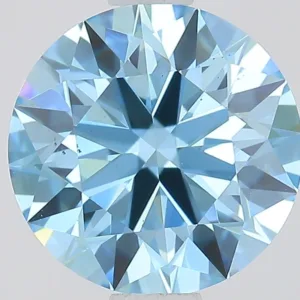 1.3 Carat Round Fancy Vivid Blue VS2 Lab Diamond