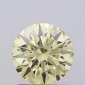 1.3 Carat Round Fancy Yellow VS1 Lab Diamond
