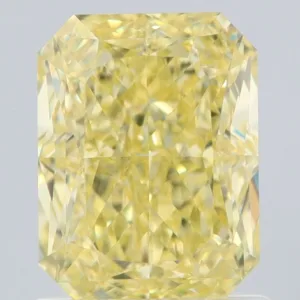 1.34 Carat Radiant Fancy Yellow VVS2 Natural Diamond