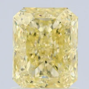 1.37 Carat Radiant Fancy Yellow VS2 Natural Diamond