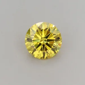 1.42 Carat Round Fancy Vivid Yellow SI1 Lab Diamond