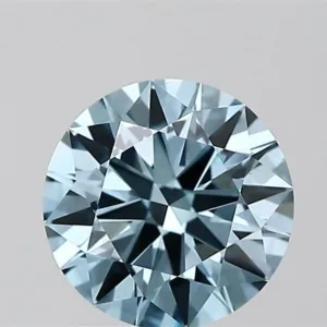 1.5 Carat Round Fancy Intense Blue VS1 Lab Diamond