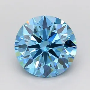 1.5 Carat Round Fancy Vivid Blue VS1 Lab Diamond