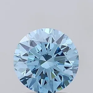 1.5 Carat Round Fancy Vivid Blue VVS2 Lab Diamond