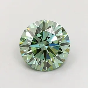 1.5 Carat Round Fancy Vivid Green VS1 Lab Diamond