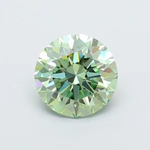 1.5 Carat Round Fancy Vivid Green VS1 Lab Diamond