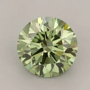 1.51 Carat Round Fancy Vivid Green VVS2 Lab Diamond