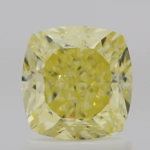 1.52 Carat Cushion Brilliant Fancy Yellow VS1 Natural Diamond