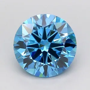 1.52 Carat Round Fancy Vivid Blue VVS2 Lab Diamond