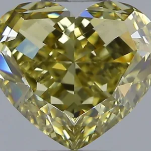 1.53 Carat Heart Fancy Yellow SI1 Natural Diamond