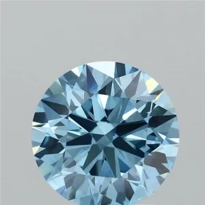 1.56 Carat Round Fancy Vivid Blue VVS2 Lab Diamond