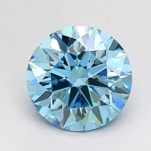 1.57 Carat Round Fancy Vivid Blue VS2 Lab Diamond