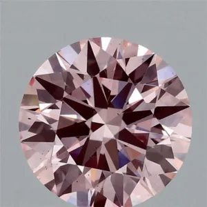 1.6 Carat Round Fancy Intense Pink VS2 Lab Diamond