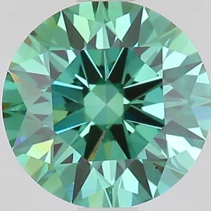 1.61 Carat Round Fancy Vivid Green VVS2 Lab Diamond
