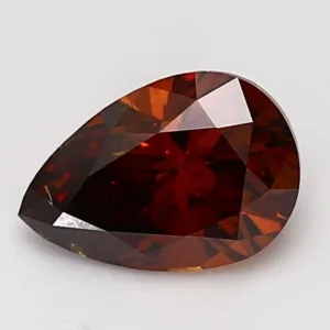1.73 Carat Pear Fancy Deep Brown Orange SI2 Natural Diamond