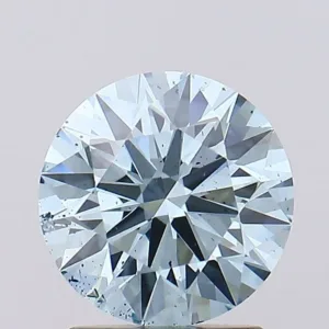 1.76 Carat Round Fancy Intense Blue SI1 Lab Diamond