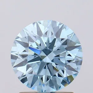 1.85 Carat Round Fancy Vivid Blue VS2 Lab Diamond