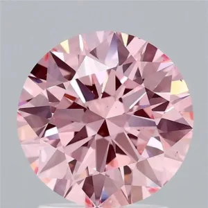 1.96 Carat Round Fancy Vivid Pink VS1 Lab Diamond