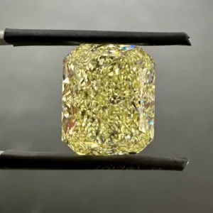 11.12 Carat Radiant Fancy Light Yellow VS2 Natural Diamond